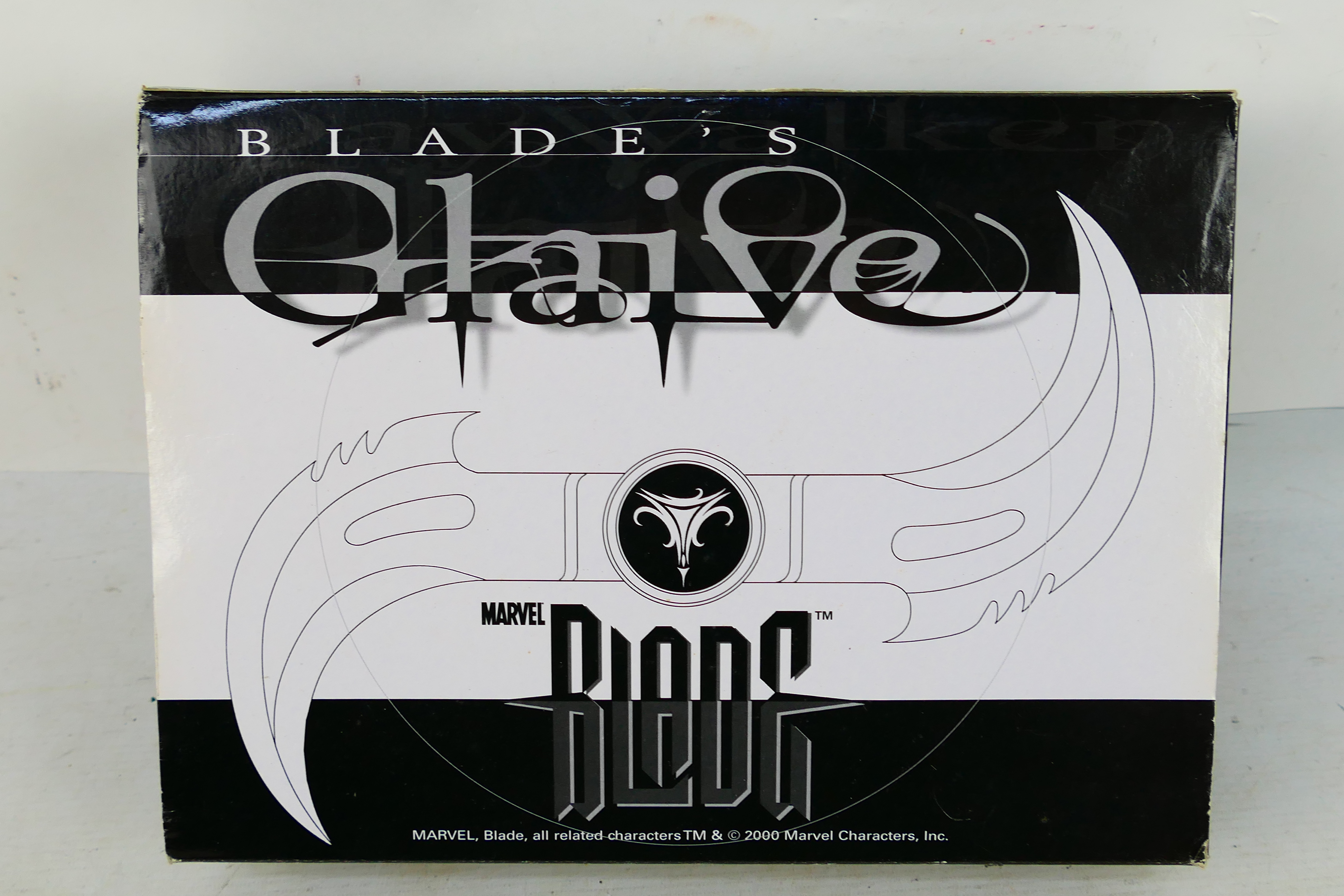 A boxed Marvel Blade replica weapon, Blade's Glaive, with wall mountable display stand. - Image 7 of 8