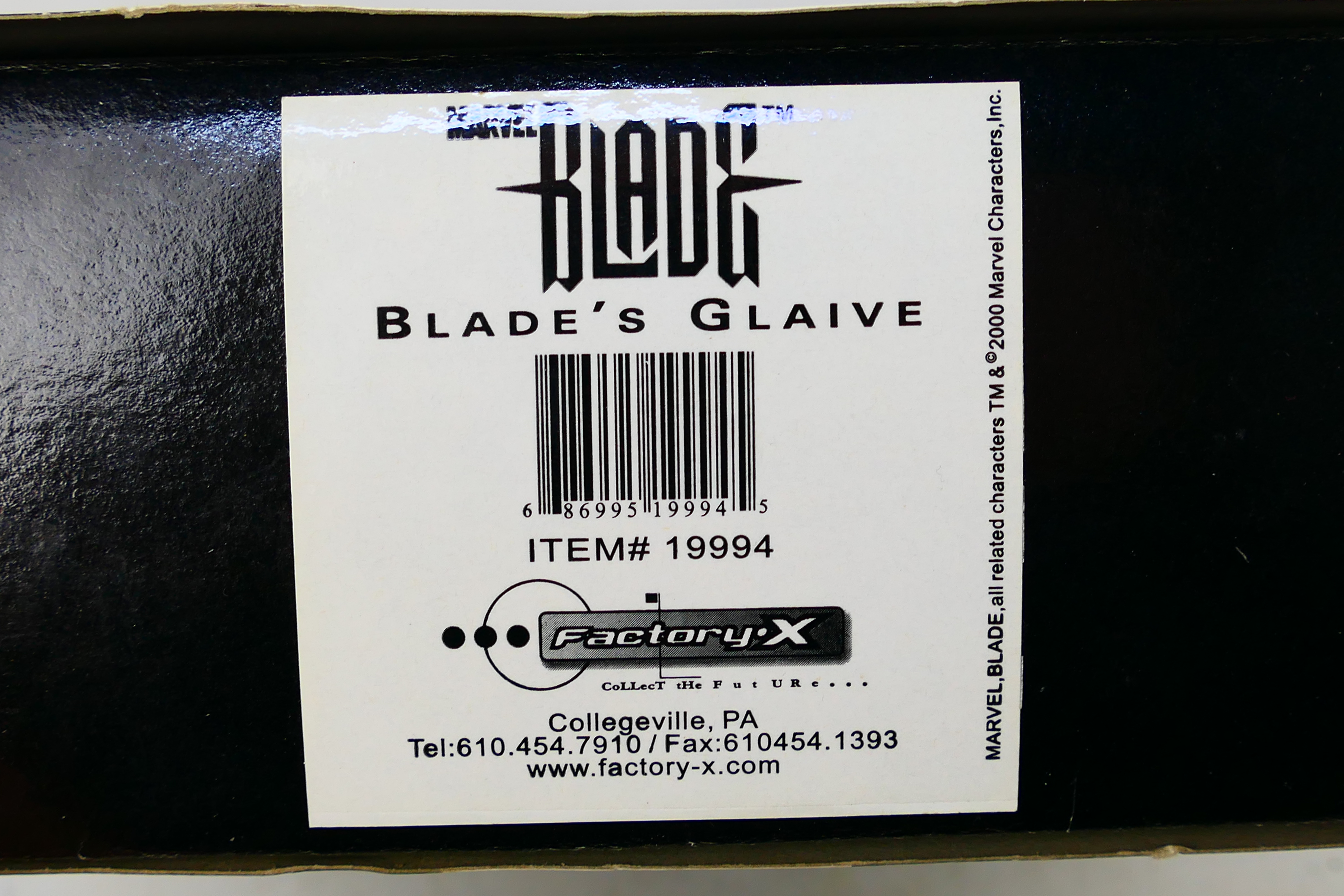 A boxed Marvel Blade replica weapon, Blade's Glaive, with wall mountable display stand. - Image 8 of 8