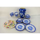 A collection of China Blau Bavaria tea w