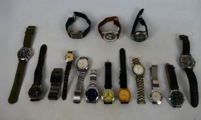 A collection of various wrist watches to include Casio, Rotary, Pulsar, Accurist,