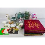 Lot to include a small quantity of vinyl records, ceramics comprising Denby, Wedgwood,