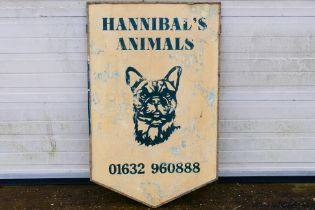 Television Prop - A shop sign for Hannibal's Animals pet shop a seen in the Netflix series Stay