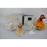 Royal Doulton - Three figures / groups to include # HN5257 Autumn Walk, # HN4588 and other,