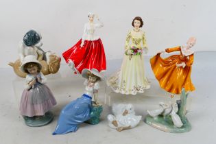 Five Nao figures / groups depicting youn