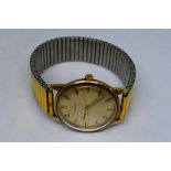 A 9ct yellow gold cased Omega wrist watch, c.1965, cal 601 17 jewel movement numbered 22,0xxxxx, 3.