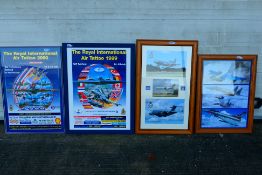 Aviation related pictures to include two Royal International Air Tattoo posters for 1999 and 2000