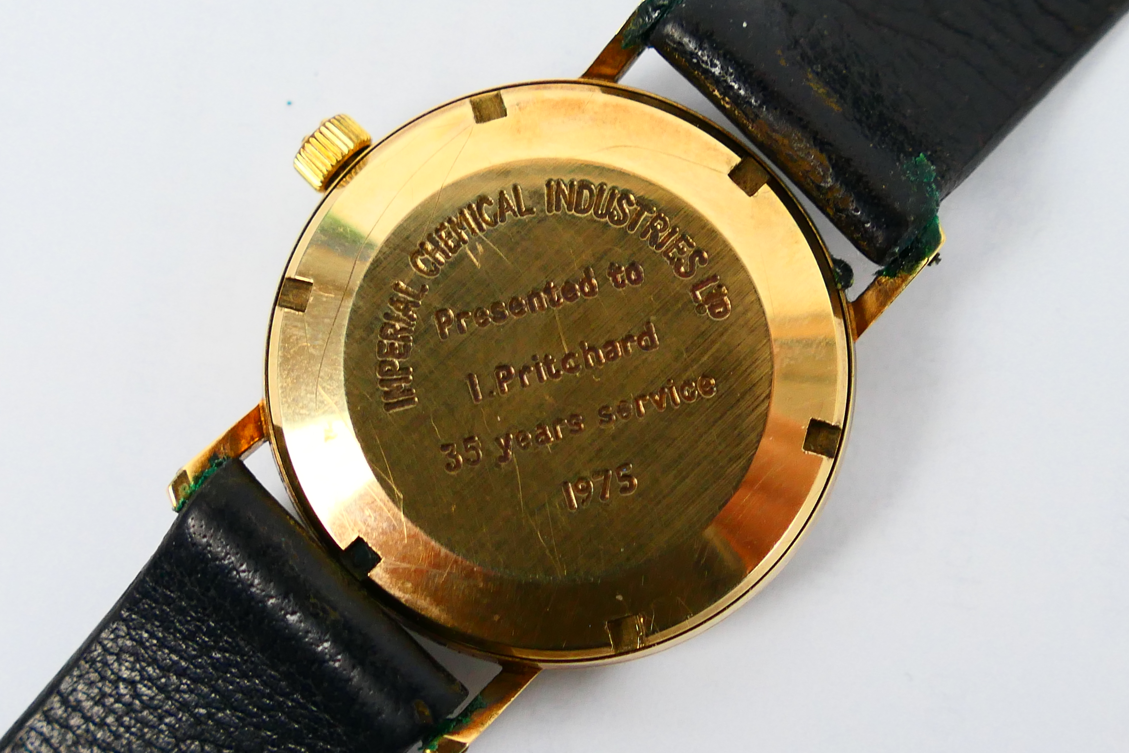 A gentleman's 9ct gold cased Eterna Matic wrist watch, retailed by Garrard, 3. - Image 4 of 7