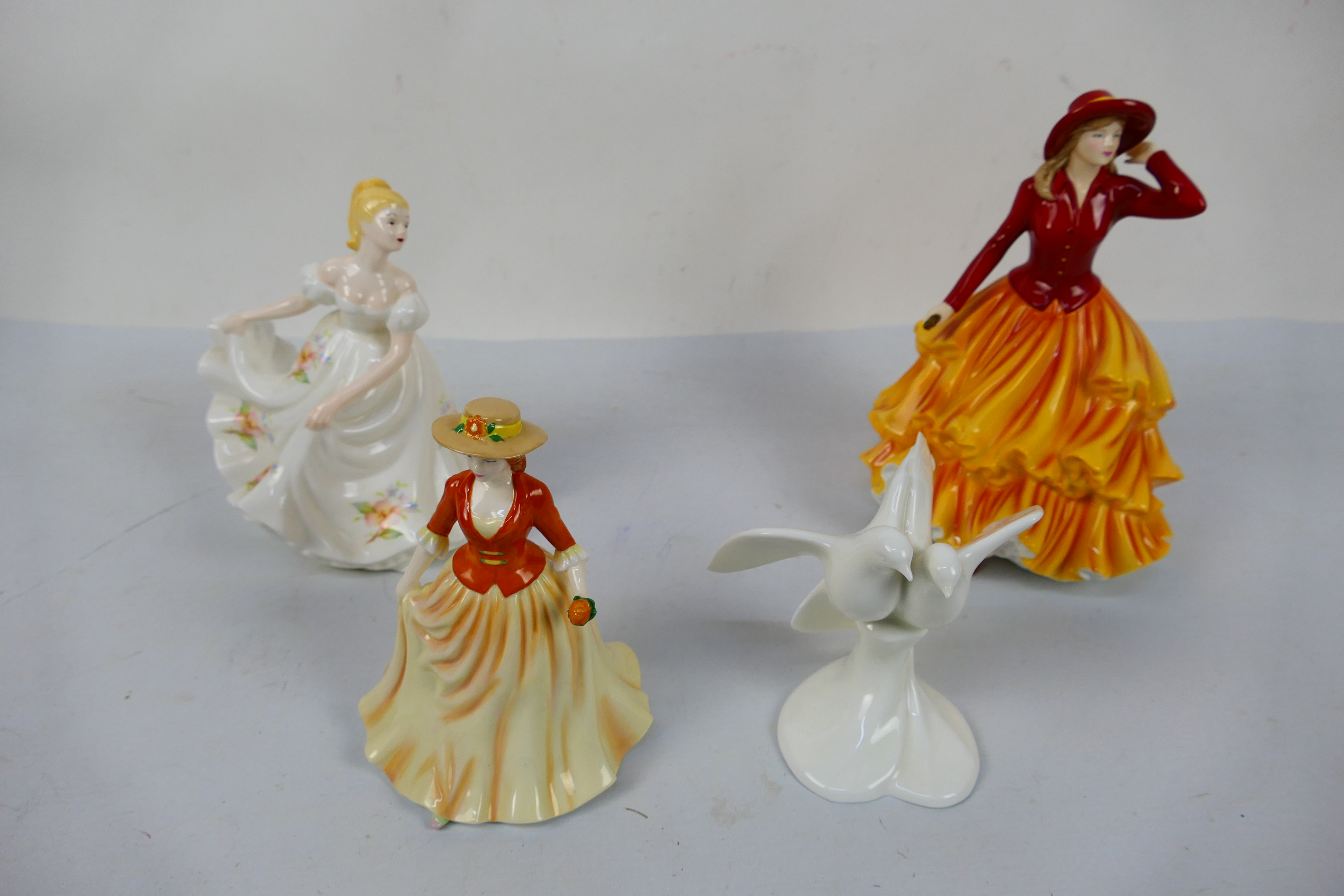 Royal Doulton - Three figures / groups to include # HN5257 Autumn Walk, # HN4588 and other, - Image 2 of 4