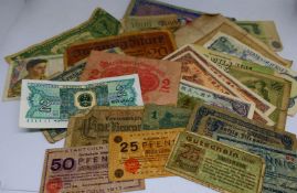 Antique and later banknotes to include German, Chinese, USA, France and other.
