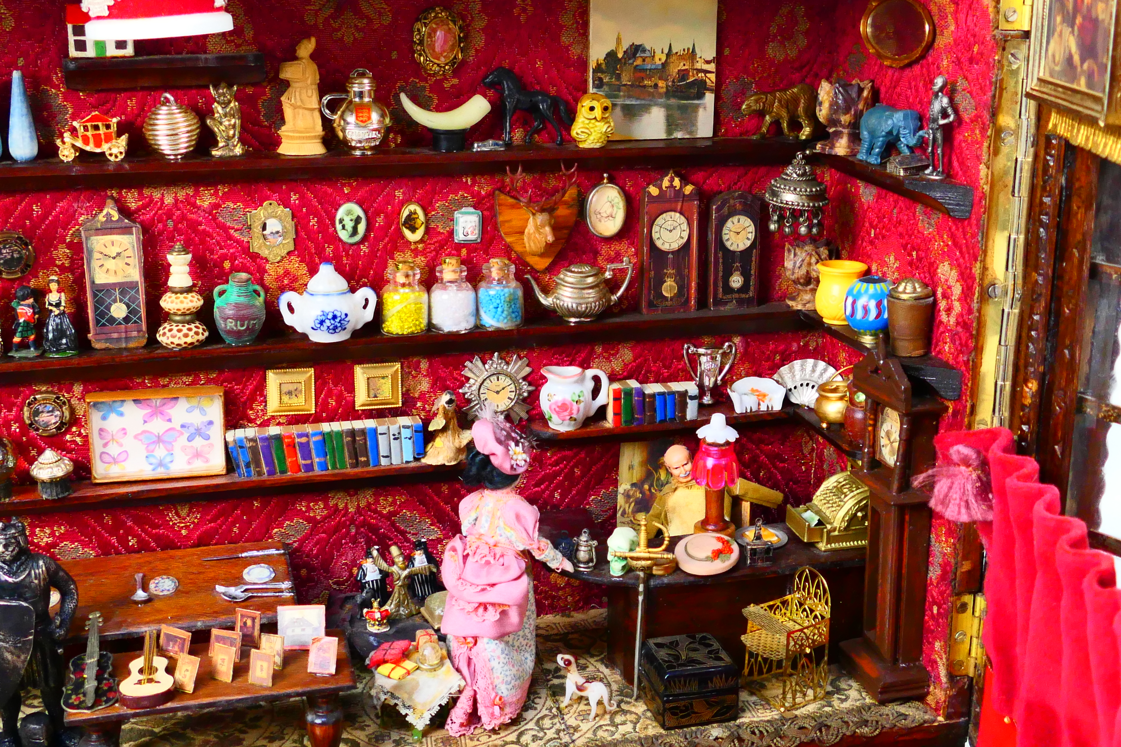 A fine quality, scratch built, antique shop diorama, Ye Olde Curiosity Shoppe, - Image 8 of 12