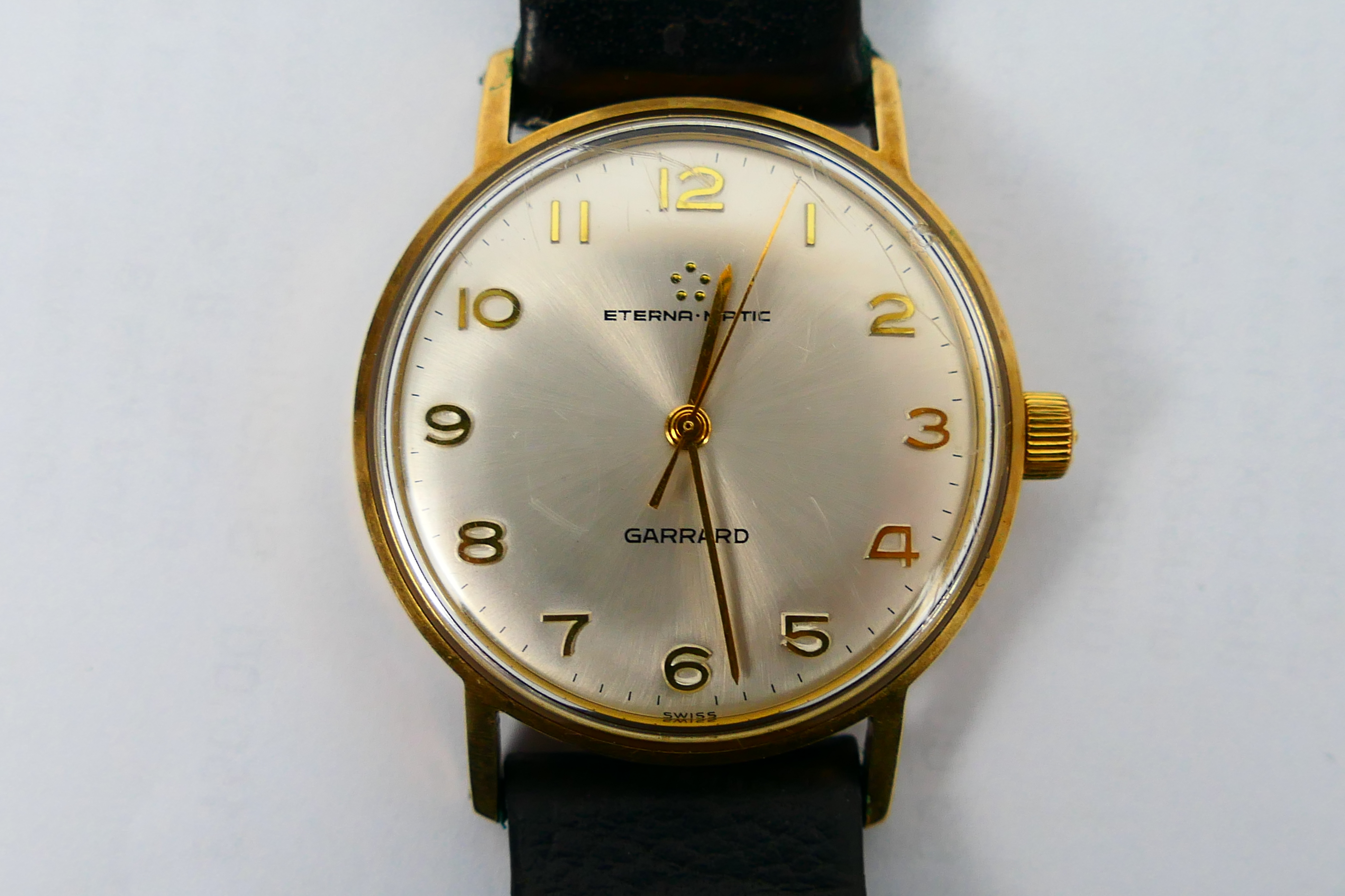 A gentleman's 9ct gold cased Eterna Matic wrist watch, retailed by Garrard, 3. - Image 2 of 7