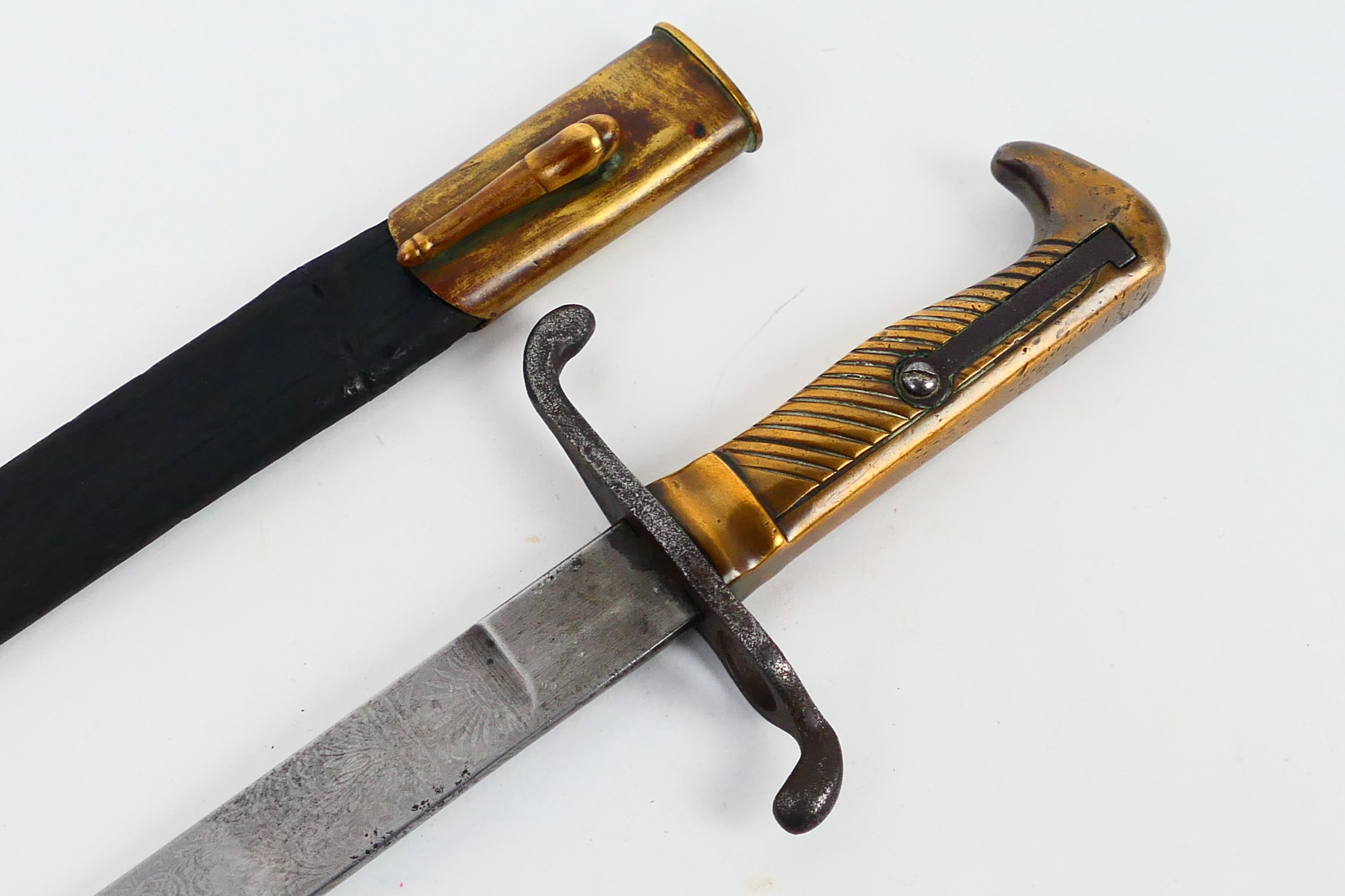 An 1871 pattern dress bayonet with 48 cm (l) double etched blade (faintly visible), - Image 2 of 13