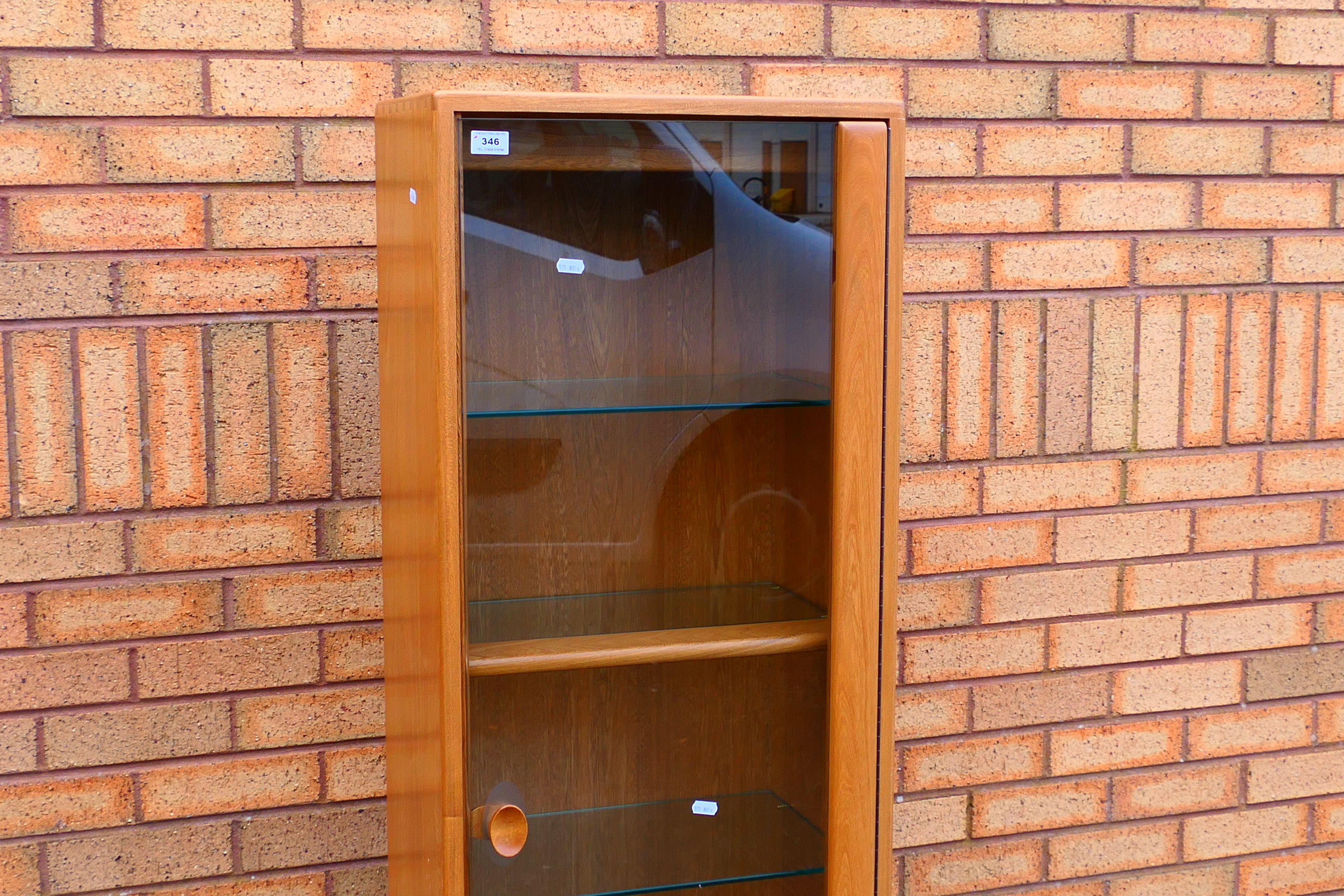 Ercol - A Windsor single door display cabinet with adjustable shelves, - Image 2 of 9