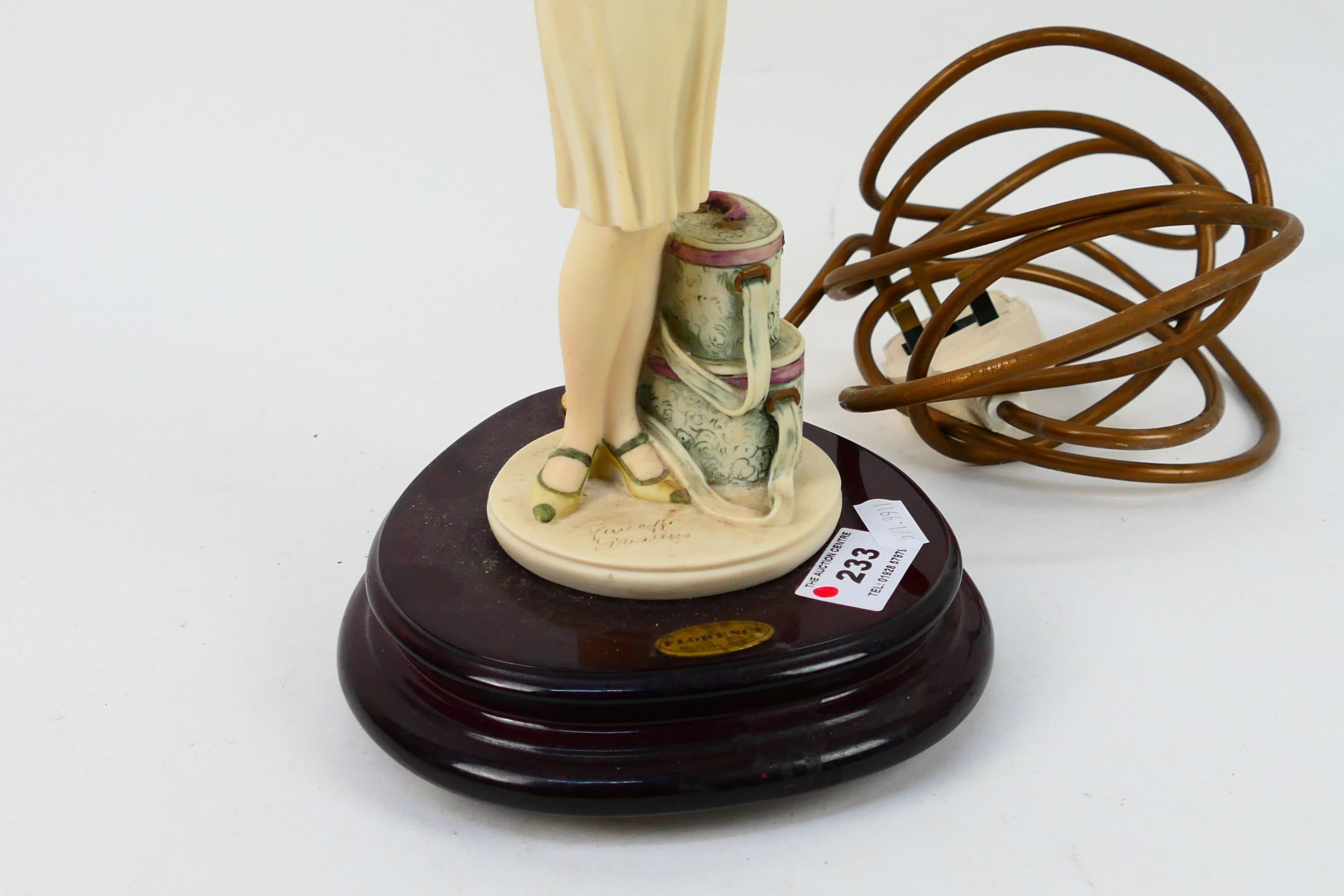 A Giuseppe Armani Florence figural table lamp with shade, - Image 3 of 5