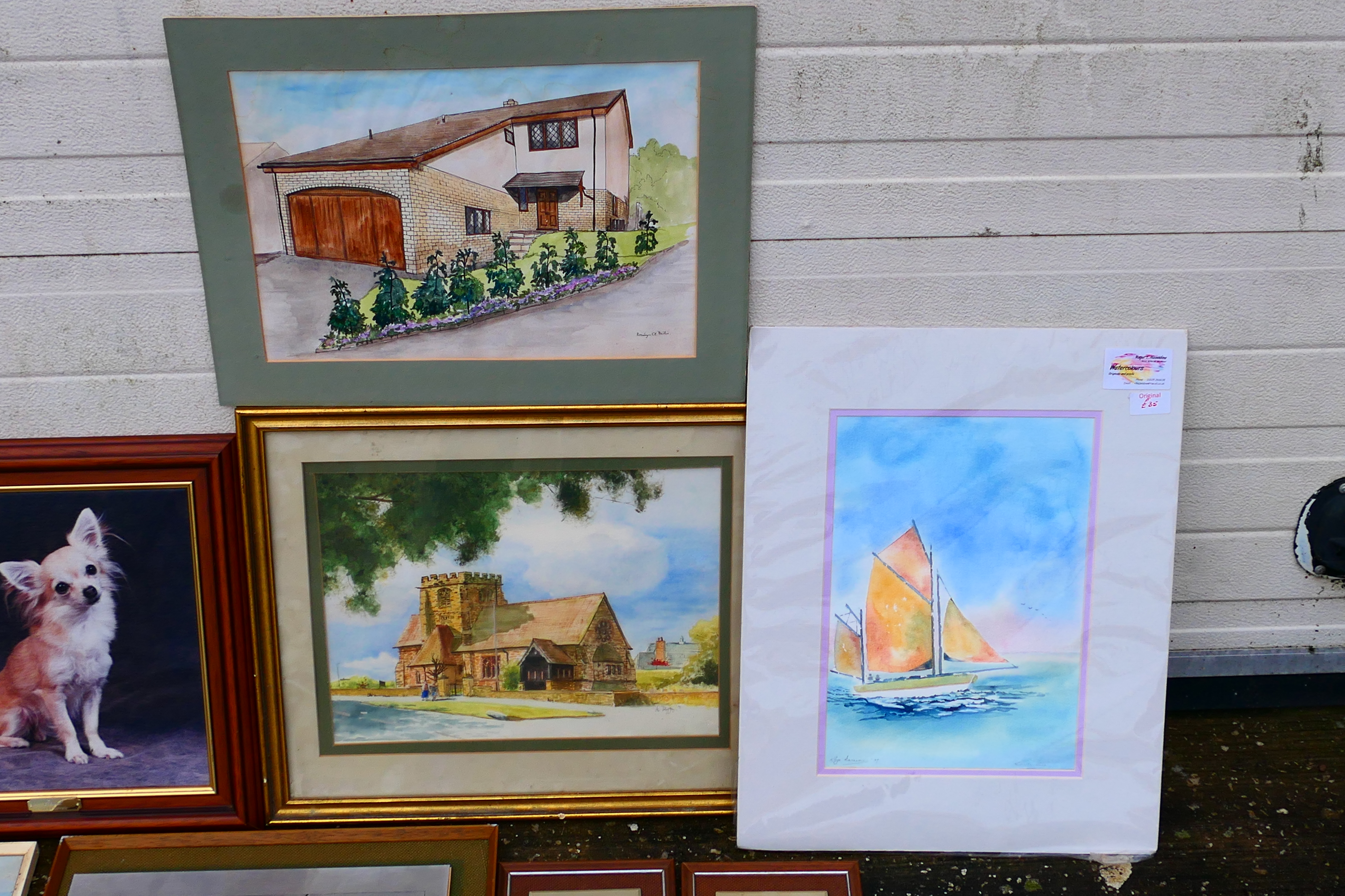 Various pictures to include watercolours, oil on board and other, - Image 2 of 4
