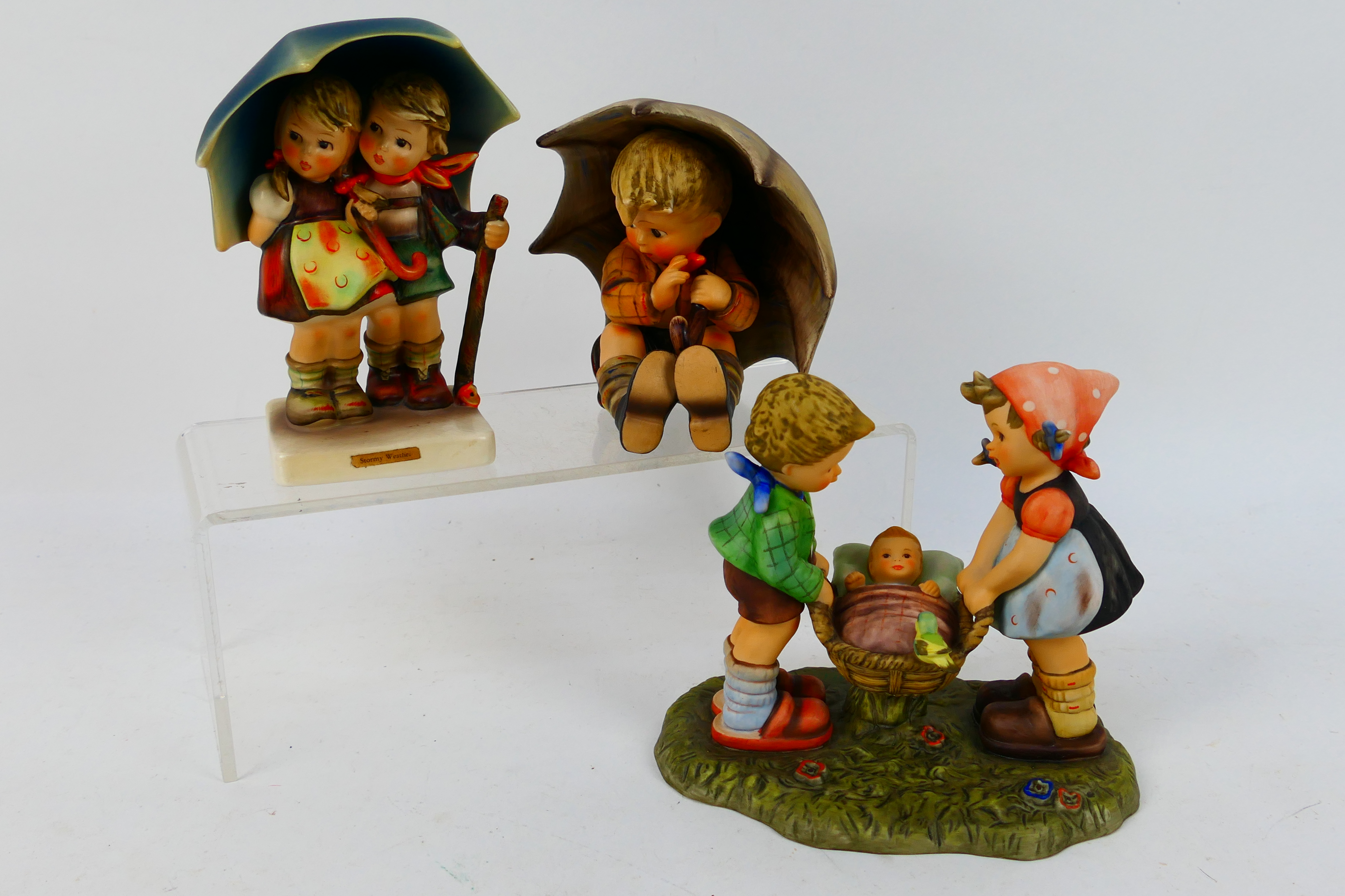 Goebel - Three Hummel figures / groups to include 1996 Berta Hummel # BH10 Special Delivery,