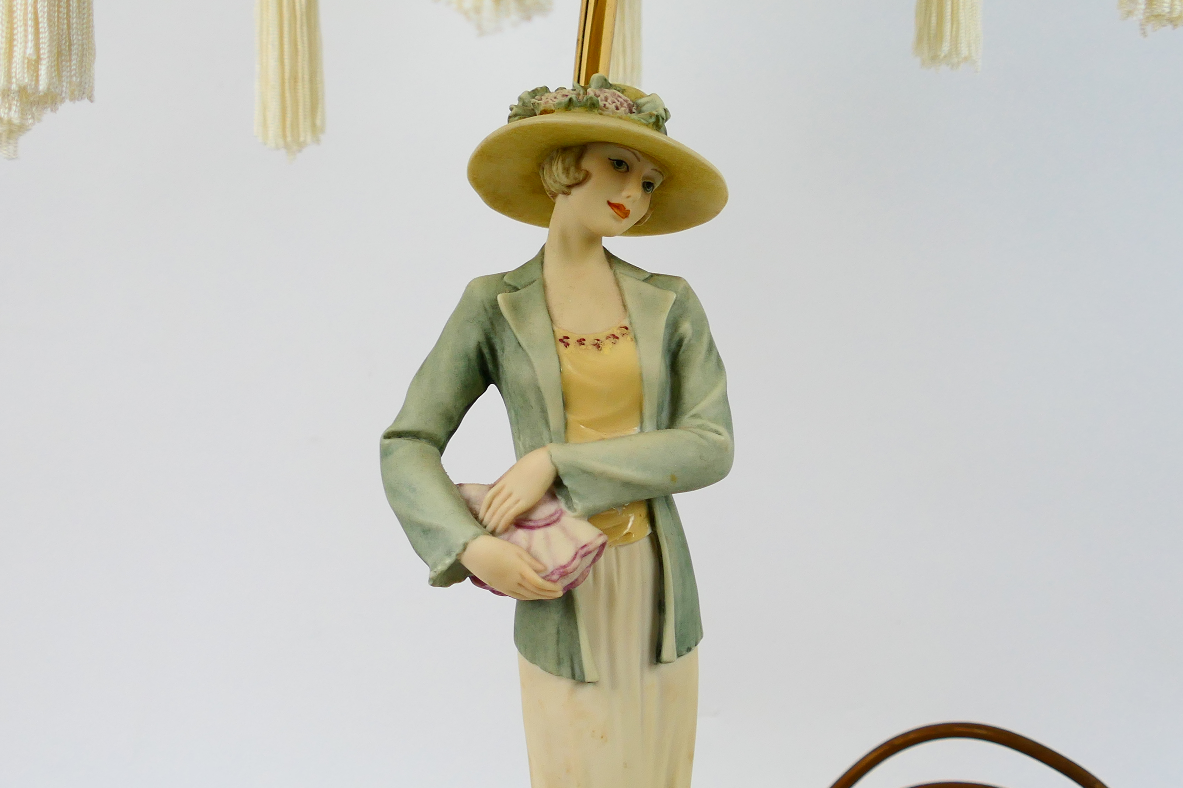 A Giuseppe Armani Florence figural table lamp with shade, - Image 2 of 5