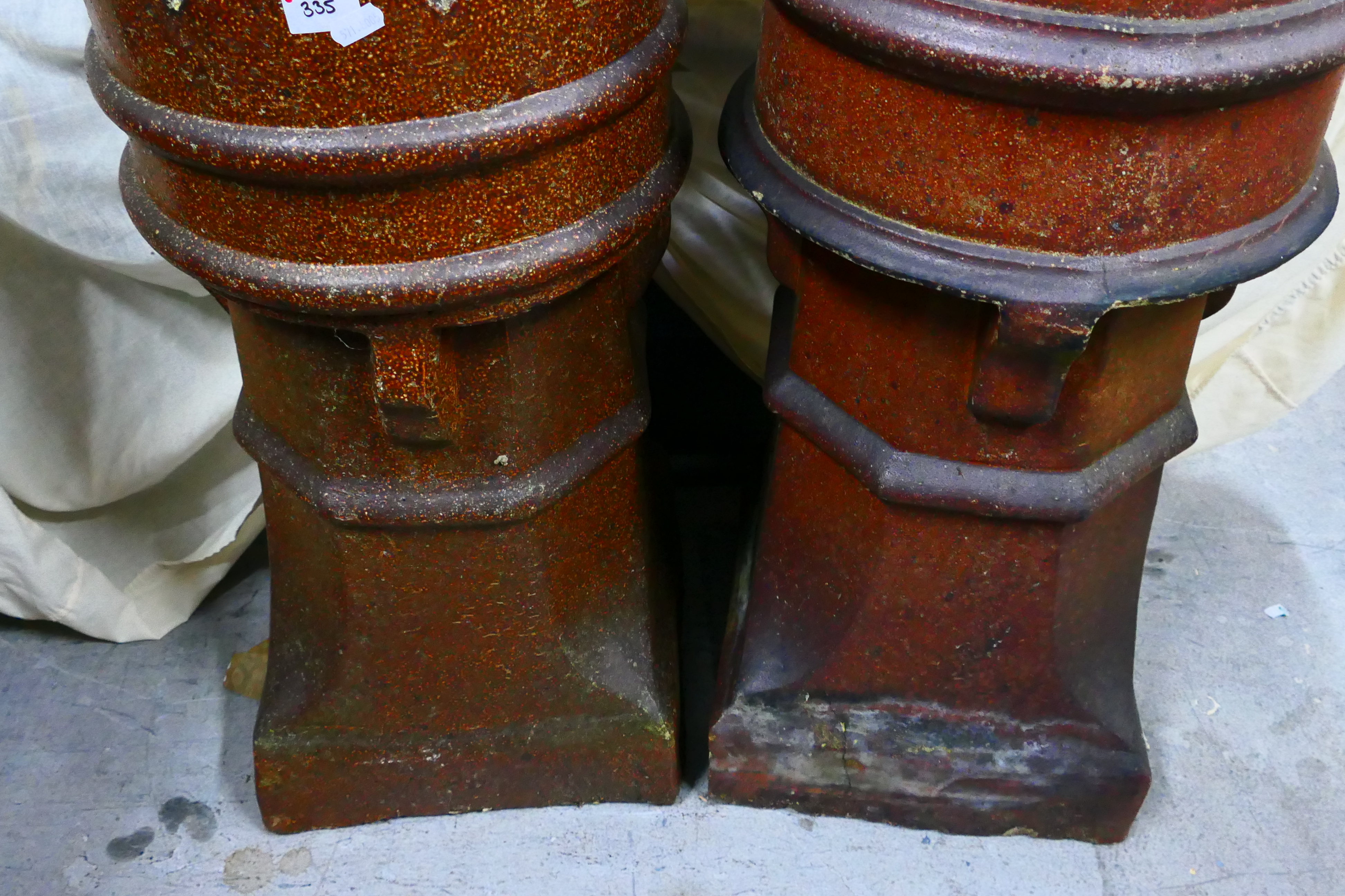 Two vintage chimney pots, largest approximately 79 cm (h). [2]. - Image 4 of 4