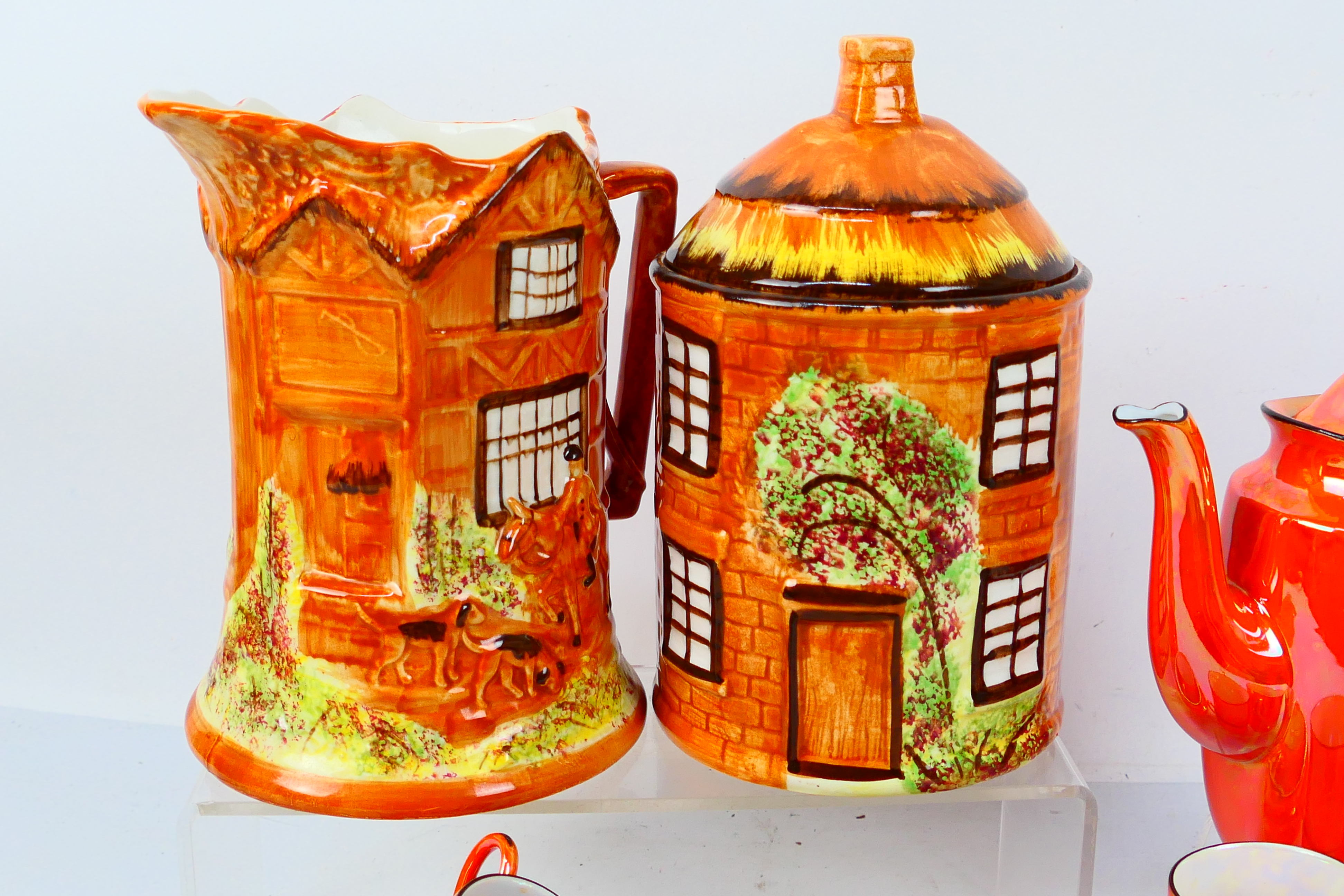 Lot to include Porlith orange lustre coffee wares and a small quantity of Price Kensington Cottage - Image 2 of 7