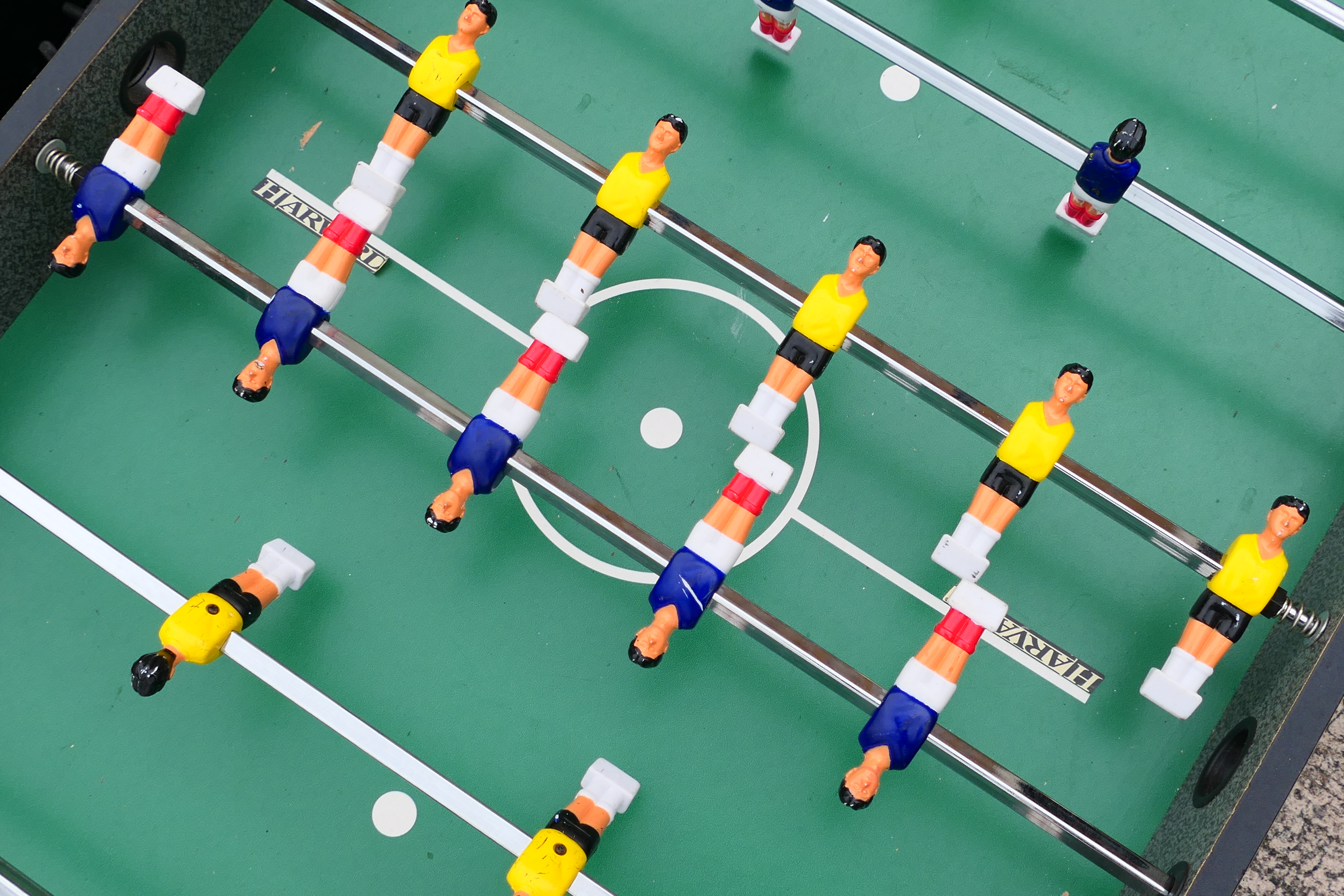 Harvard - A wooden Harvard Table Top Fooseball football game. - Image 4 of 4