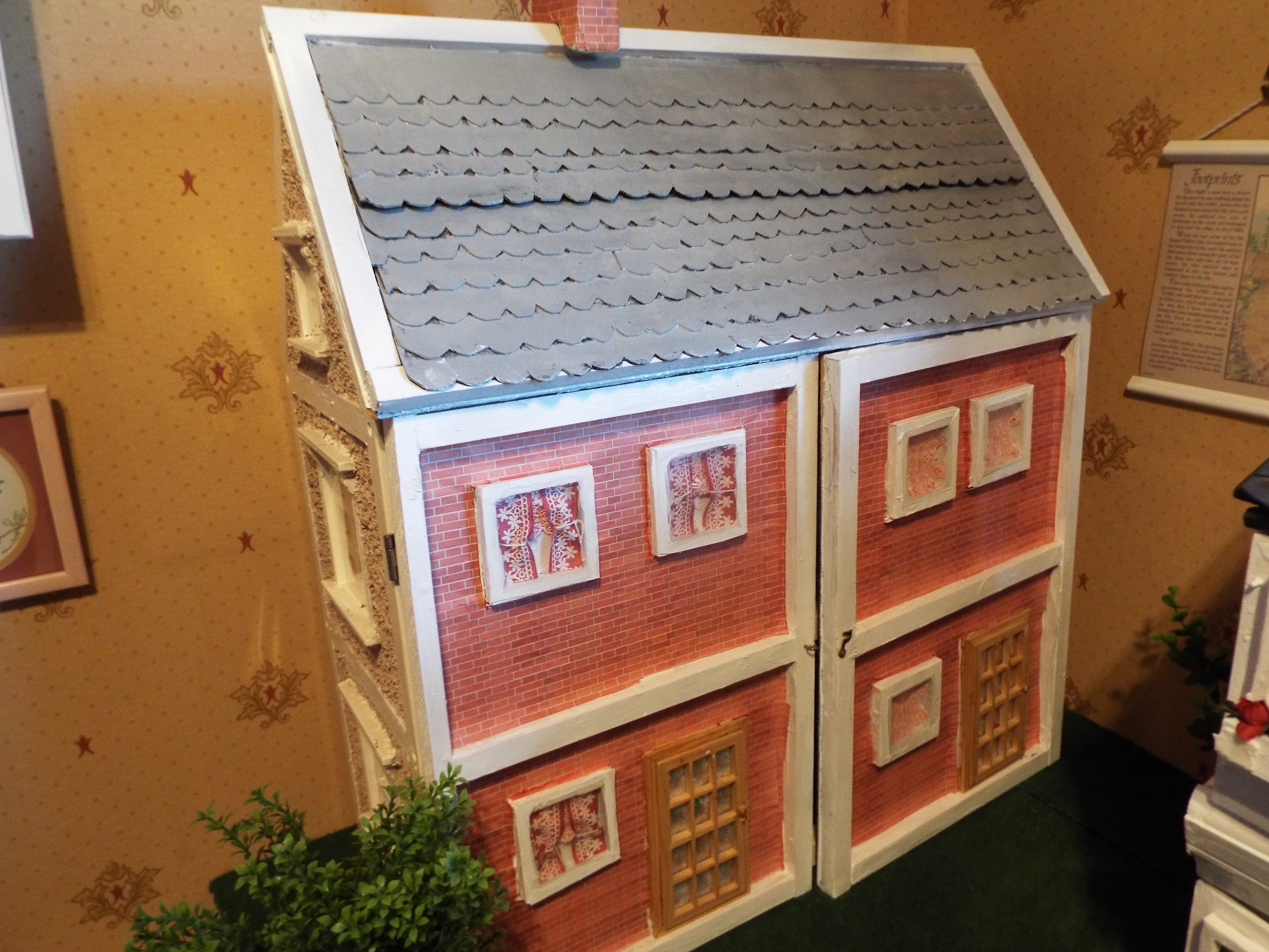 Doll's House - a hand built doll's house comprising four rooms, all rooms extensively furnished,