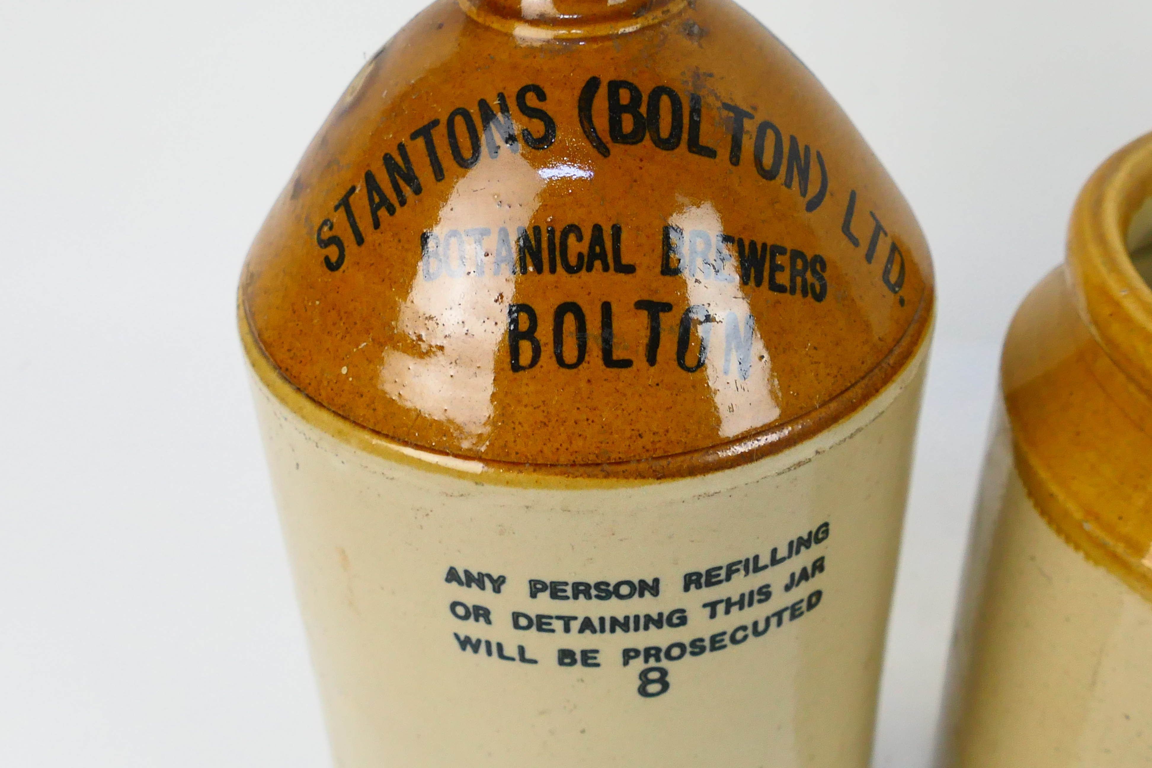 Three stoneware jars and a Stantons (Bolton) Ltd Botanical Brewers flagon. - Image 4 of 4