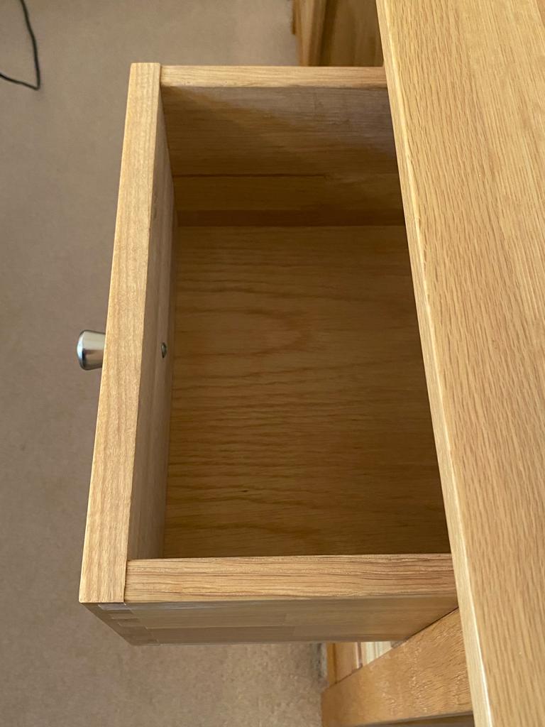 A Corndell Furniture Co dressing table with swing mirror and three drawers to each side, - Image 2 of 3