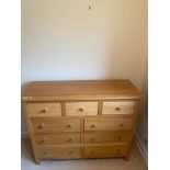 A Corndell Furniture Co chest of three over six drawers, approximately 84 cm x 120 cm x 44 cm.