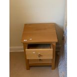 A Corndell Furniture Co bedside chest measuring approximately 54 cm x 44 cm x 44 cm.