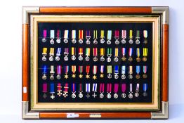A framed display of British campaign and