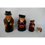 Royal Doulton - Three Toby jugs and one