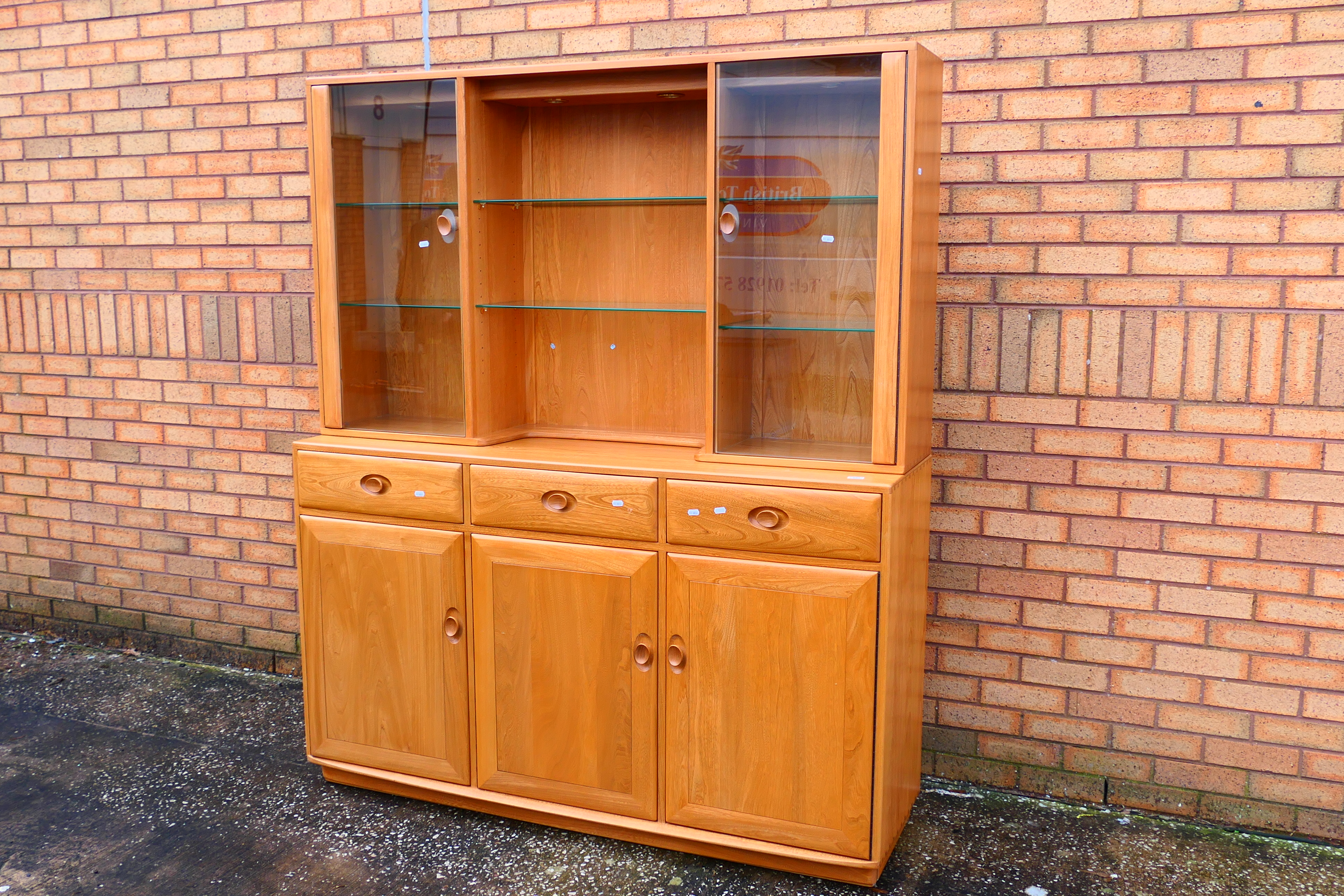 An Ercol Windsor sideboard / display cabinet,