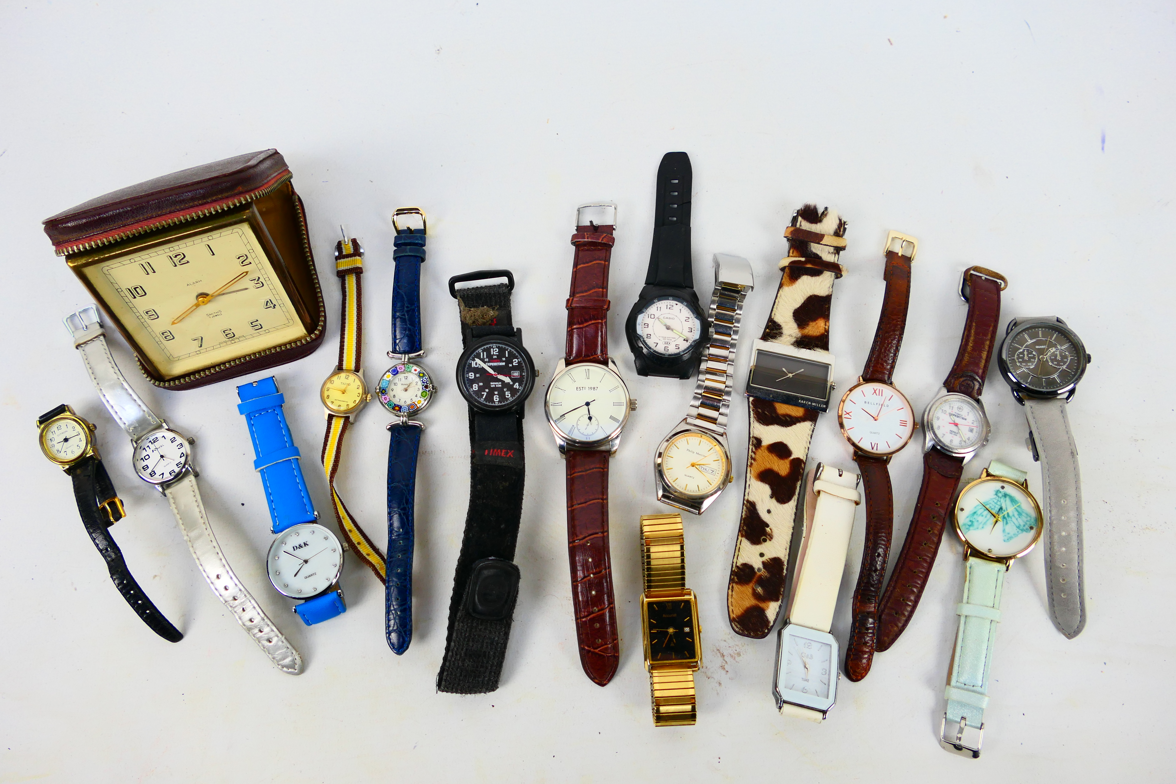 A collection of various wrist watches.