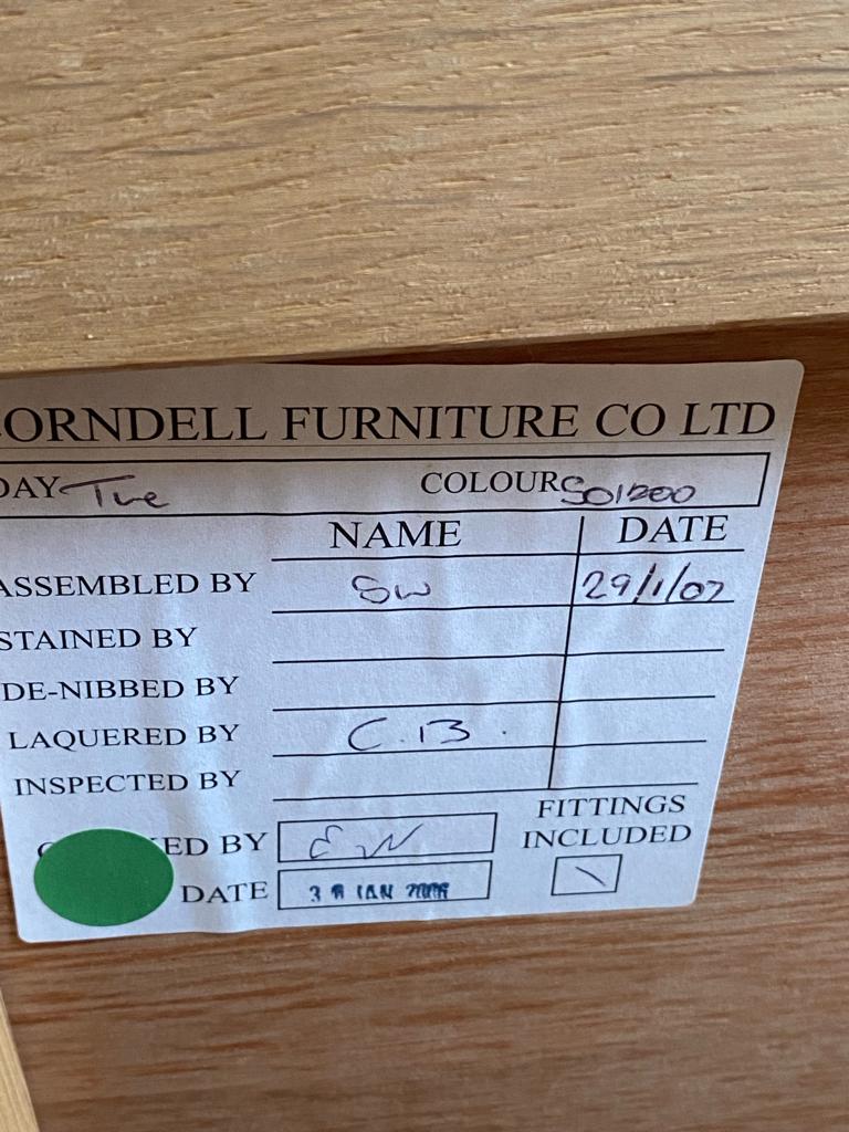 A Corndell Furniture Co bedside chest measuring approximately 54 cm x 44 cm x 44 cm. - Image 3 of 3