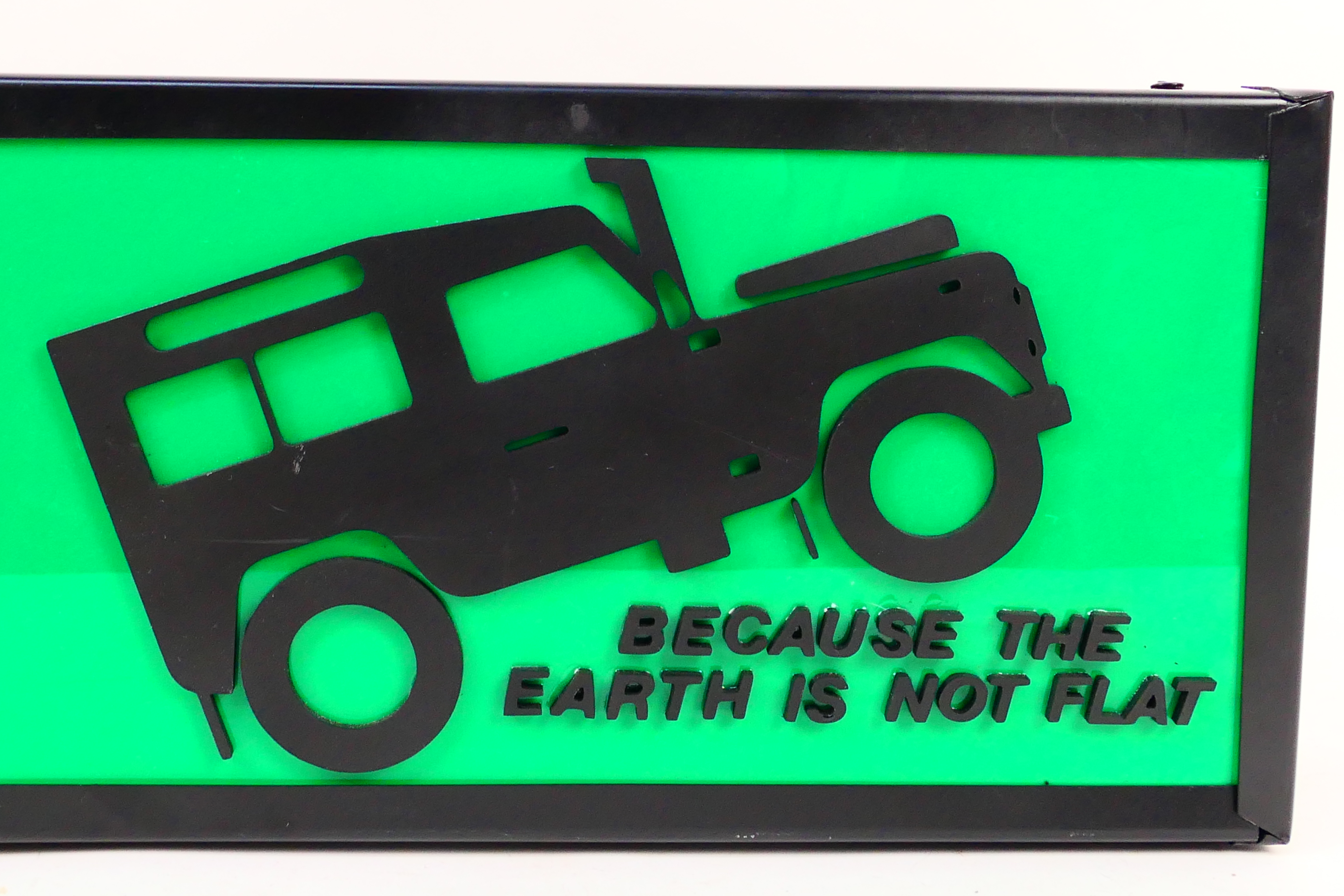 A Land Rover illuminated light box sign, approximately 21 cm x 66 cm x 10 cm. - Image 2 of 4