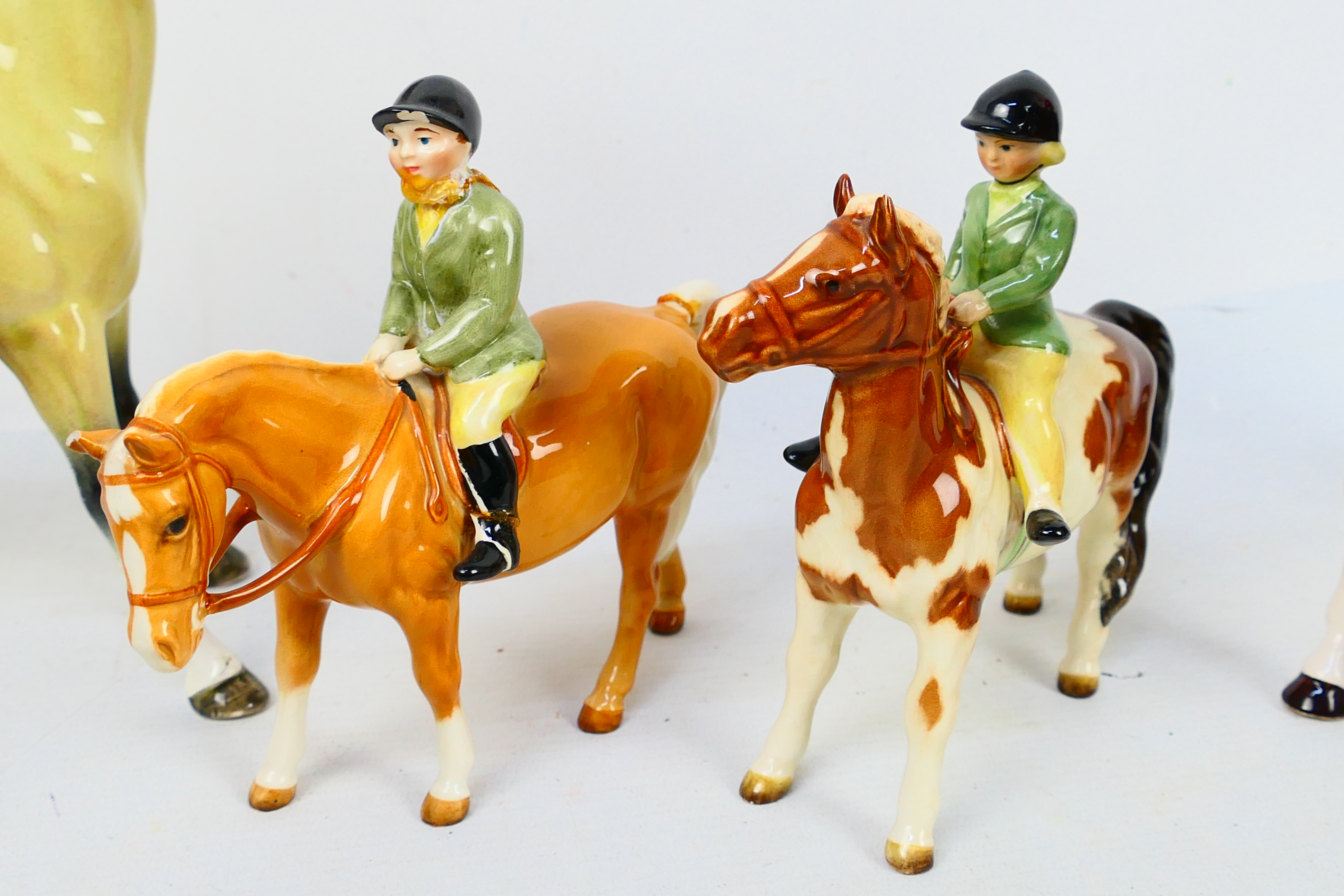 Beswick and similar horse and rider groups, largest approximately 24 cm (h), - Image 3 of 13