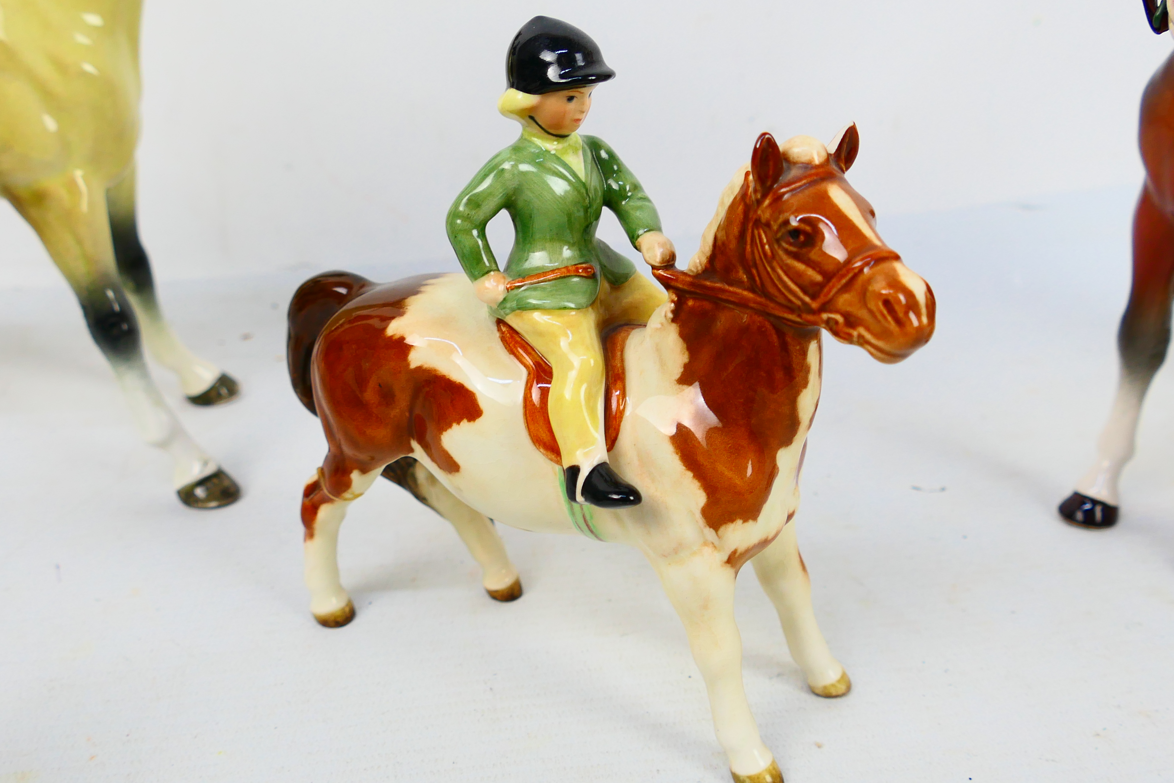 Beswick and similar horse and rider groups, largest approximately 24 cm (h), - Image 7 of 13