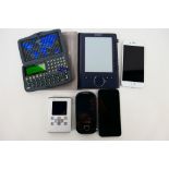 A group of small electrical items to include Apple iPhone, iPod, Sony tablet and other.