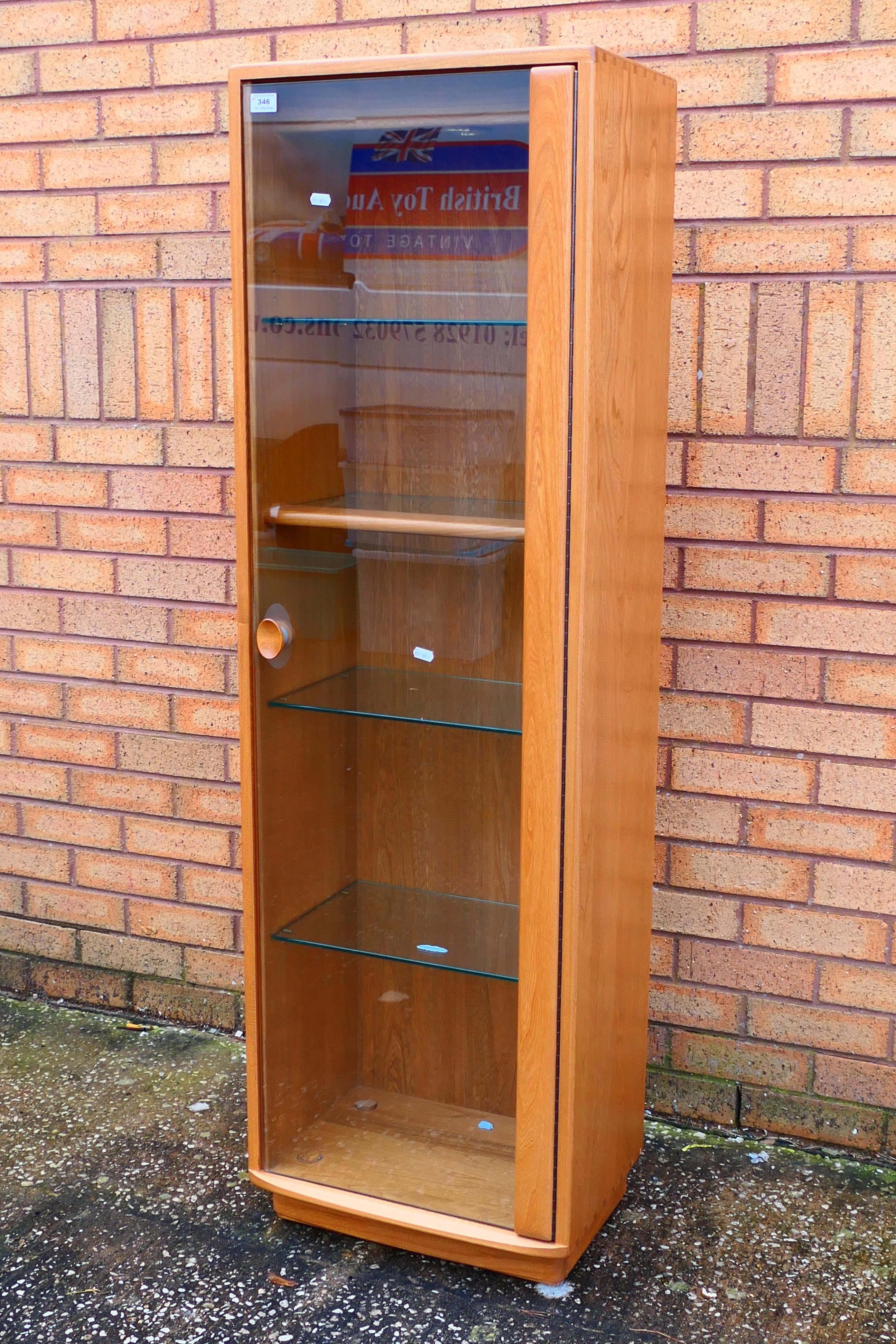 Ercol - A Windsor single door display cabinet with adjustable shelves, - Image 5 of 9