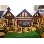 Doll's House - a hand built doll's house comprising six rooms, all rooms extensively furnished,