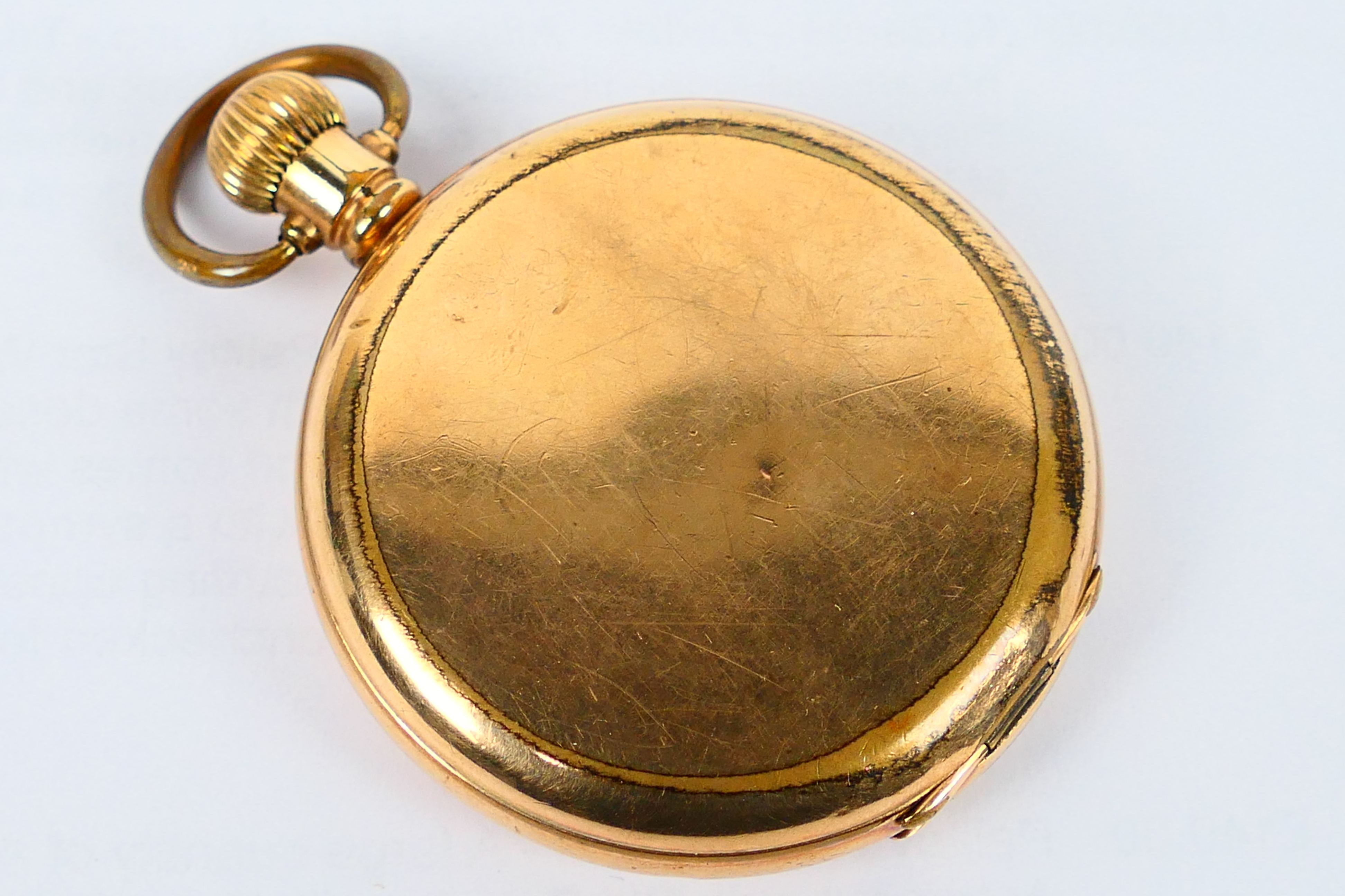 The Angus - A Swiss made 15 jewel, full hunter, gold plated pocket watch, - Image 3 of 7