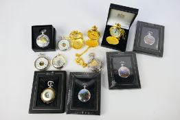 A collection of modern pocket watches, part boxed, to include Heritage Collection,