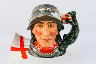 A large Royal Doulton limited edition character jug, St George, # D7129, approximately 19.