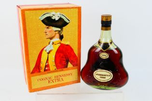 Cognac - One bottle of Hennessy Extra, 70° Proof, Not Less Than 24 fl ozs, contained in carton,