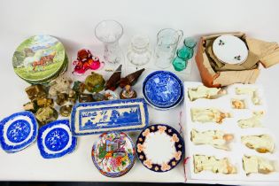 Ceramics, glassware and similar comprising collector plates,