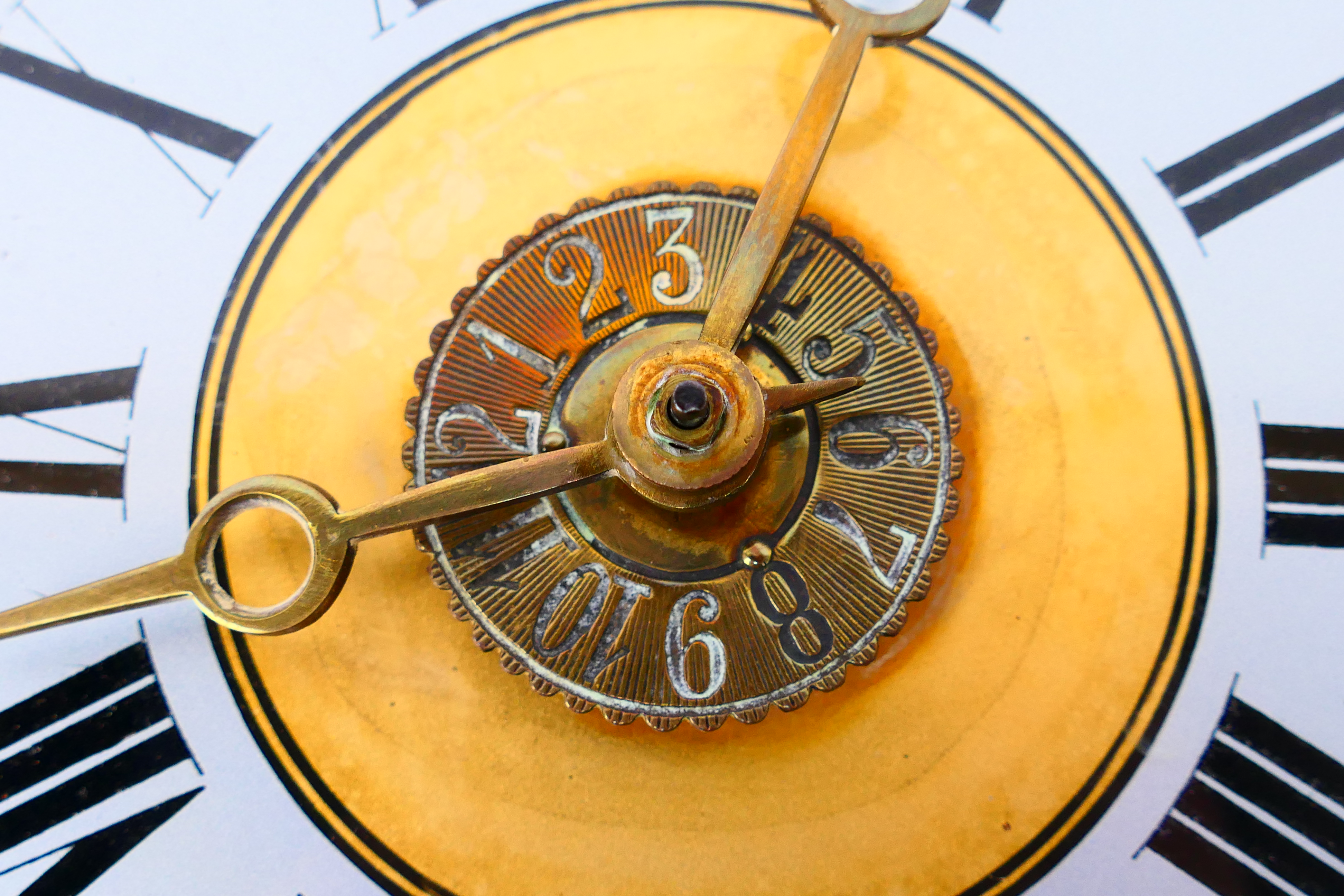 A good example of a 'postman's alarm' wall clock, - Image 3 of 10