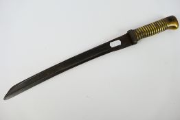An antique French trench / fighting knife formed from a shortened model 1866 Chassepot bayonet, 30.
