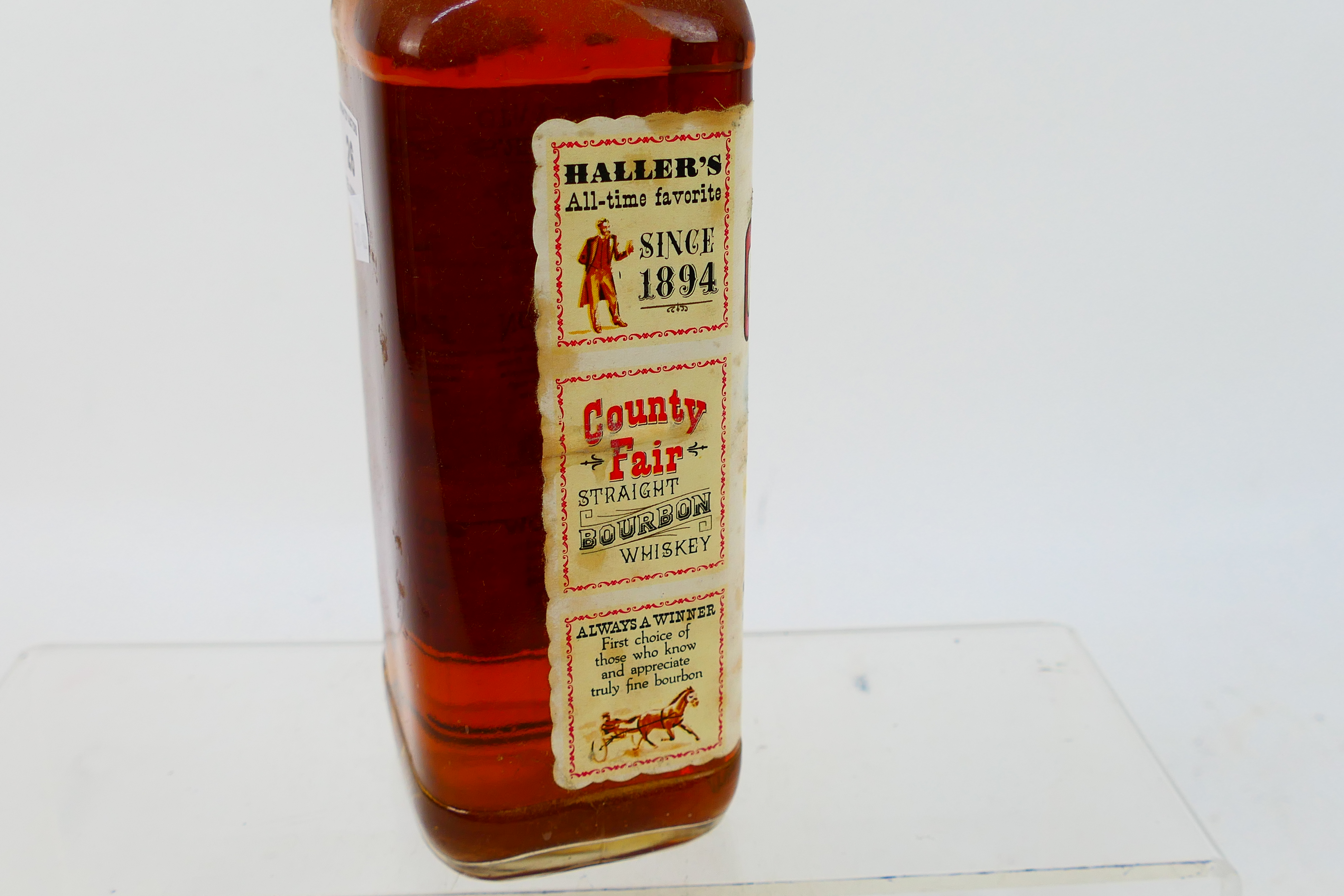 Bourbon - A 25 fl ozs bottle of Haller's County Fair Straight Bourbon Whiskey, 70° Proof, - Image 5 of 9