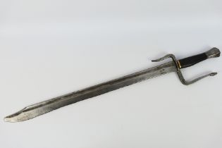 A Falchion or Chinese Dadao type sword, probably 19th century, with 65 cm (l) single edge blade,