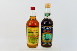 Rum - Two bottles comprising a 26⅔ fl ozs bottle of Navy Neaters 95.